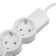 Duwi extension cord, 3 sockets, 3 m, 10 a, 2200 W, PVS 3x0.75 mm2, with salary, white