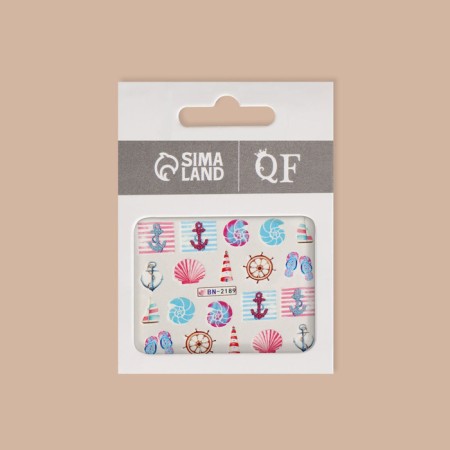 Slider - nails "anchori", packing 6 pcs, multi -colored-1
