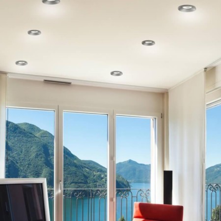 Built -in LED LED NOVOTECH, 10 W, 220 V, 70x70 mm, d = 70 mm, black-1