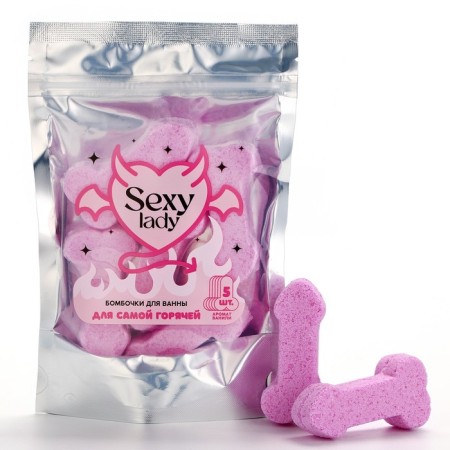 Gift set of Lady cosmetics, bath bombs 5 x 30 g, 18+, pure happiness-1