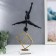 Souvenir Polystone, Metal "Athlet with weight" black with gold 50x14x27.5 cm