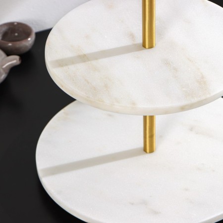 Magistro Marble marble dish, 2-tier, d = 25/30 × 33 cm, white color-1