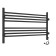 Two -heated towel rail Laris Laris Olivia ChKCh8, 800x500 mm, 8 crossbars, left, black