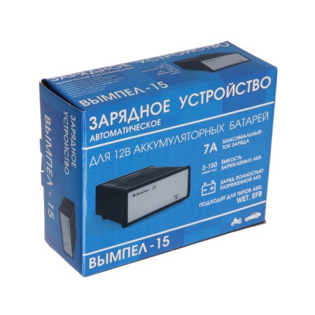 Зарядно-предпусковое устройство АКБ Вымпел-15, 7 А, 12 В, до 100 Ач, 12 В-11