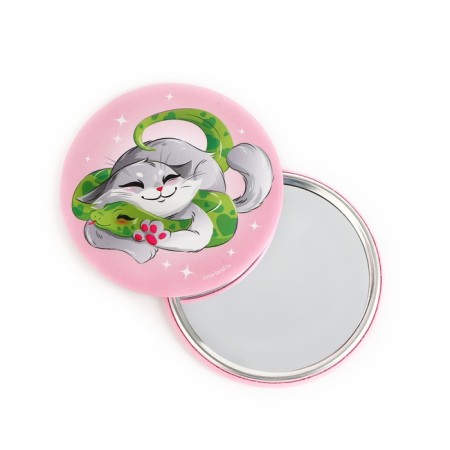 Pocket mirror "kitten", diam. 7 cm-1