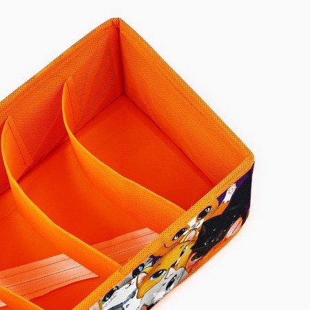 Organizer for storage, coffee for linen 6 cells "kittens", 32 x 15 x 10 cm-4