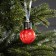 Christmas ball "Winter pattern Red" d = 5 cm, 1 LED, AG13X3 (in the set), glow warm white