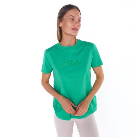 T-shirt female, dark green color, size 42-44 (m)-2