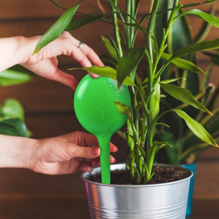Auto -polywave for indoor plants, 380 ml, green, 2 pcs., Plastic, height 28 cm, Greengo-10