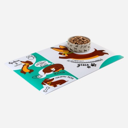 Rug under the bowl non -slip "Dachshund", 43x28 ​​cm-2