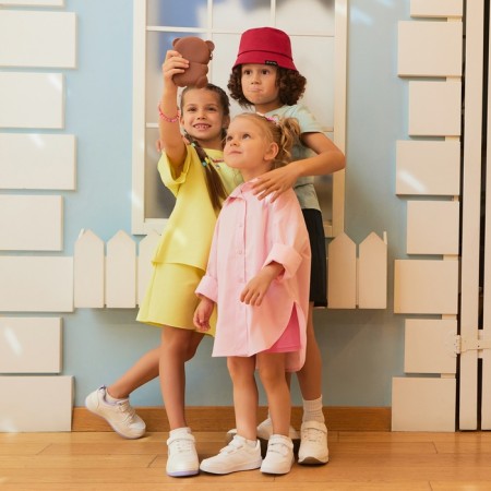 Kit for girls (T -shirt, shorts) minku lemon color, height 98-12