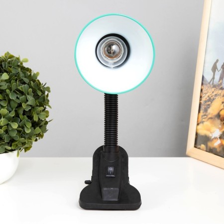 Table lamp E27, with off. On a clamp (220V) green (108V) Risalux-10