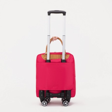 Road bag 18 "On the wheels, a lightning department, external pocket, pink color-1