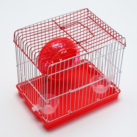 The cage for rodents equipped RT-2Q, 22 x 16 x 20 cm, red-3