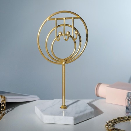 Steam for jewelry "Circle with hooks" h = 19, base 10, color gold-2