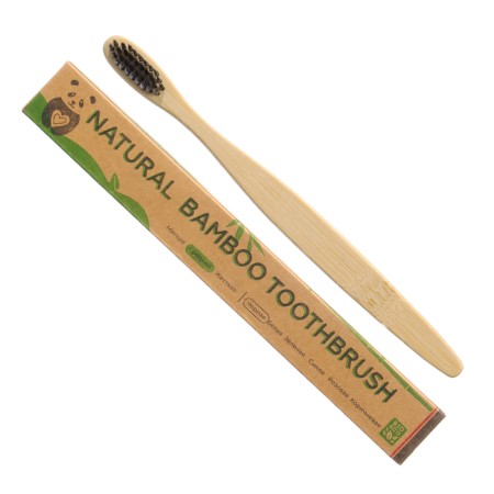 Bamboo dental brush average 10 pieces, mix of flowers-1