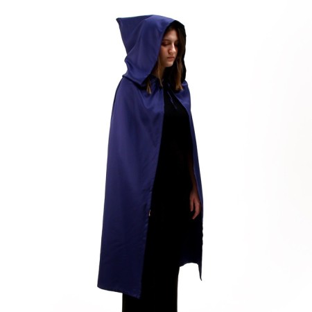 Carnival cloak adult, atlas, color blue length 120cm