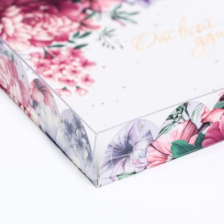 Box for cookies, "sincerely" 18 x 18 x 3-1