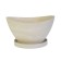 Pot for flowers and plants with a pallet, white stone boat 25x18x15cm, 2.8l
