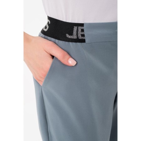 Female trousers, size 42, gray-green color-2