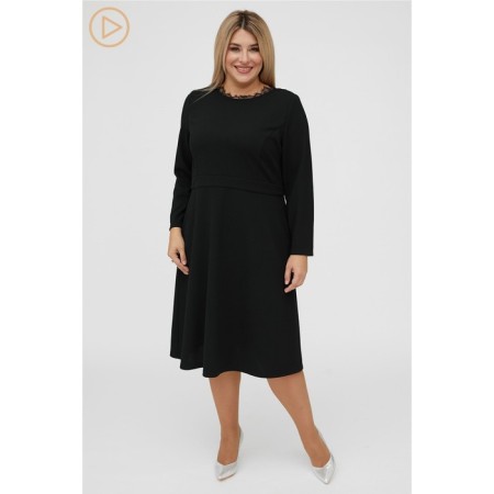 Female dress, size 60, black color-2
