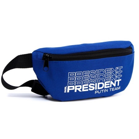 Bag on the belt "Putin Team", 32 x 8 x 15 cm, base, lightning department, blue-2