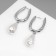 Earrings with pearls "bead" pear, color silver