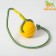 EVA ball on a rope, for training, 7 cm, yellow