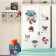 Sticker Plastic Interior color "Beasts in different headdresses" 50x70 cm
