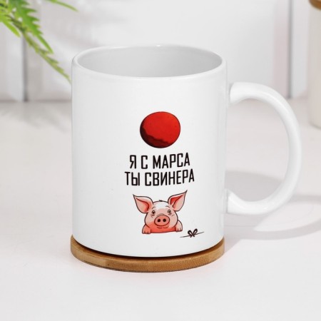 Sublimation mug "I am from Mars. You are a pig"-2