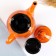 Ealegant kettle 1.2l / 14x16.5cm, orange strip