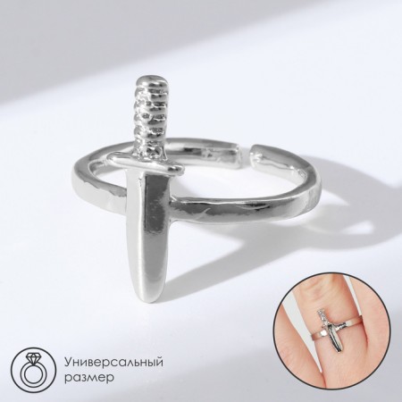 Ring "mood" dagger, silver color, dimensionless
