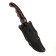 Caucasian knife, tourist "Pecheneg" with scabbard, steel - 40x13, varnished nut, 14 cm