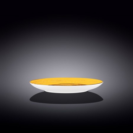 The plate round Wilmax England Spiral, D = 23 cm, yellow color-1