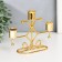 Summary Metal for 3 candles "Geometry. Balls" D-2-2.3 cm gold 18x6.2x13.5 cm