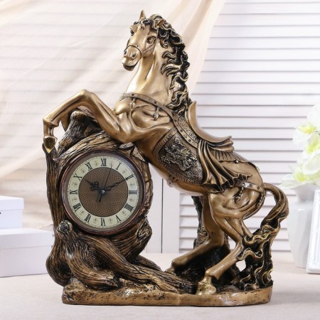 Часы настольные каминные "Конь", 55 х 48 х 22 см-1