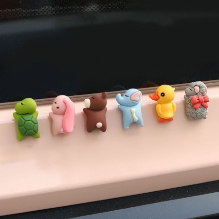A toy on a car panel, self -adhesive, set 6 pcs-2