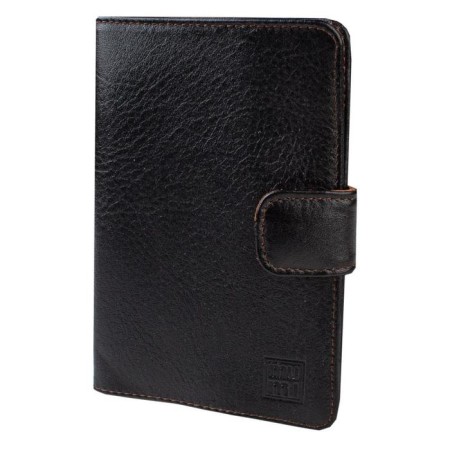 Passport cover on the button, black color