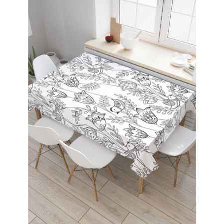 The tablecloth “Birds of Low”, rectangular, oxford, size 120x145 cm
