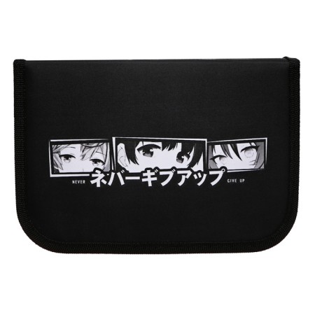Penal 3 sections, tab inside, 140 x 210 x 40 mm, fabric, calligrata top block "Anime Eye"-1