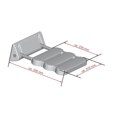Hinged seat in a bath, white color-2