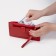Women's wallet with a zipper, with a pen, red color
