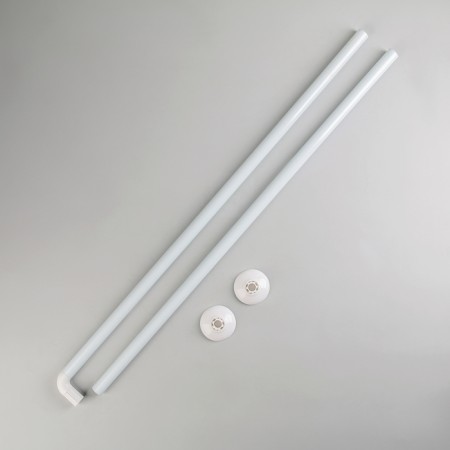 Bathroom cornice is M-shaped, 80 × 80 cm, white color-1