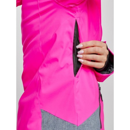 Ski jacket female winter, size 46, pink color-9