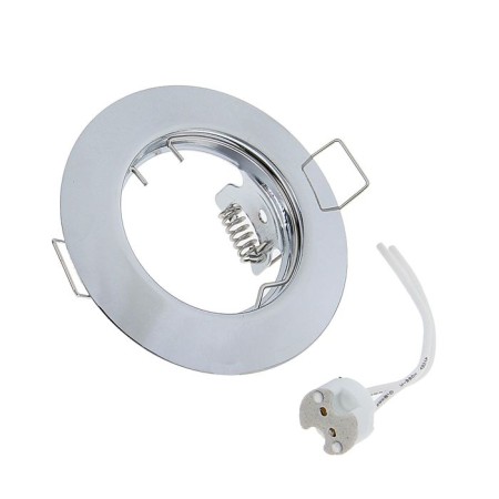 Building lamp Ecola, DL92, MR16, GU5.3, 30x80 mm, convex, chromium color-1