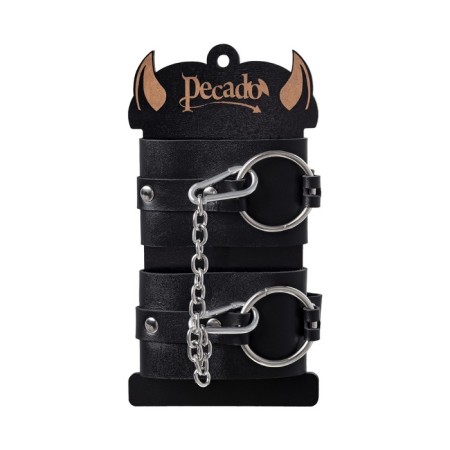 OCHES Pecado BDSM, from thick leather with eyelets, genuine leather, black-6