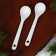 Happy New Year ceramics set, 180 ml mug, 2 pcs, spoon 2 pcs, white color