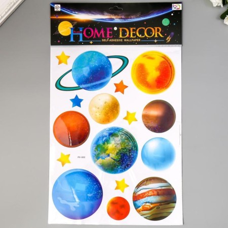 Plastic sticker multi -layer "Cosmos" mix 54x32 cm-2