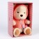 Gift set: Soft toy "Bear" + Holder for a dummy, pink
