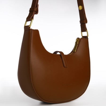 Female bag Textura, small size, brown color-1